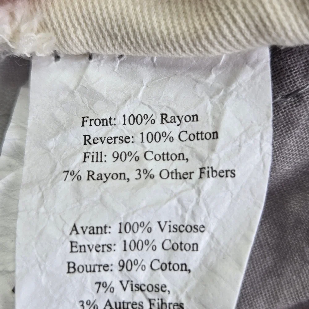 Bee & Willow Home Quilted Floral Pillow Sham King‎ Size Cottagecore Gray
